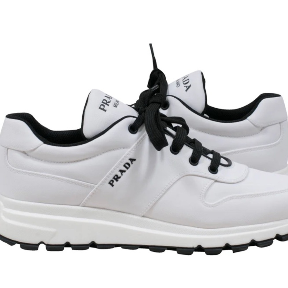 Prada Men's White and Black Sneakers WHITE PRAX 01 SNEAKERS - Picture 2 of 4
